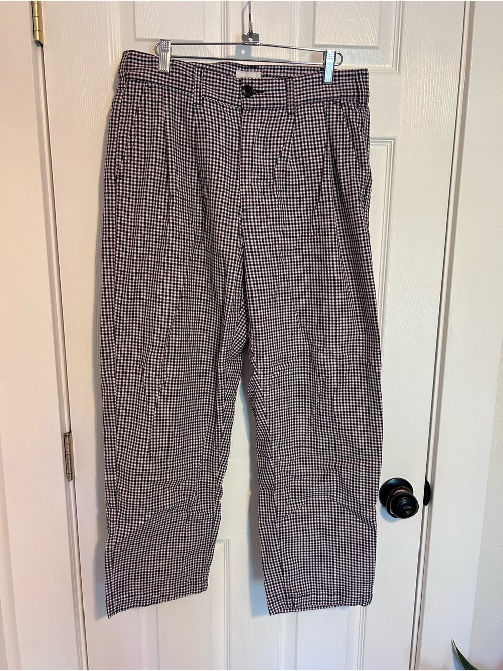 Obey Black/Red/White Gingham Chinos